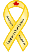 A yellow ribbon in support of all our peacekeepers and troops around the world in harms way.